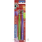 CURAPROX CS KIDs, brosse à dents DUO Edition 1×2 pcs, brosse à dents pour enfants