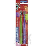 CURAPROX CS KIDs, brosse à dents DUO Edition 1×2 pcs, brosse à dents pour enfants