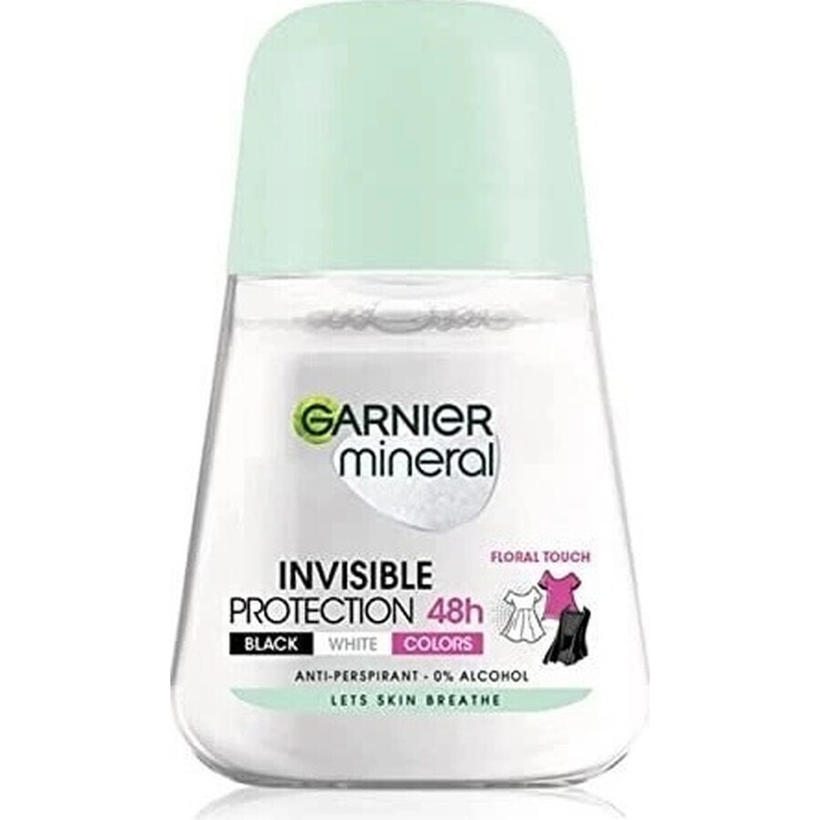 Garnier Invisible 48h 1×50 ml, antitranspirante perla antimanchas