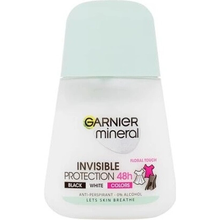 Garnier Invisible 48h 1×50 ml, antitranspirante perla antimanchas