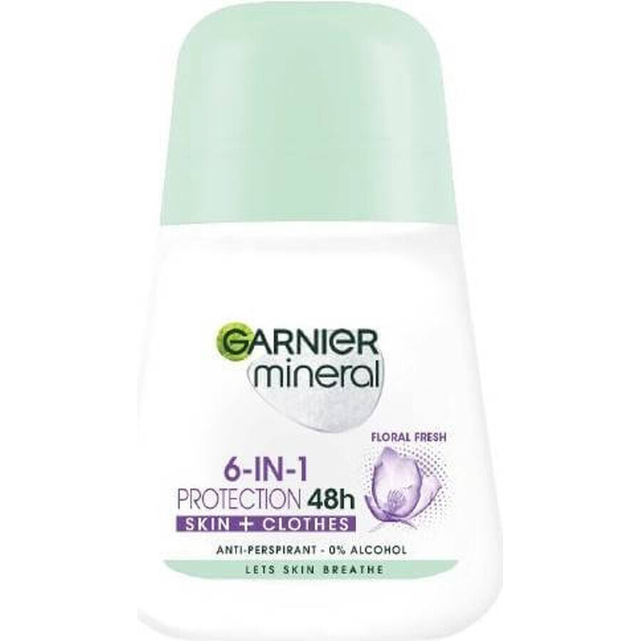 Garnier Invisible 48h 1×50 ml, antitranspirante perla antimanchas