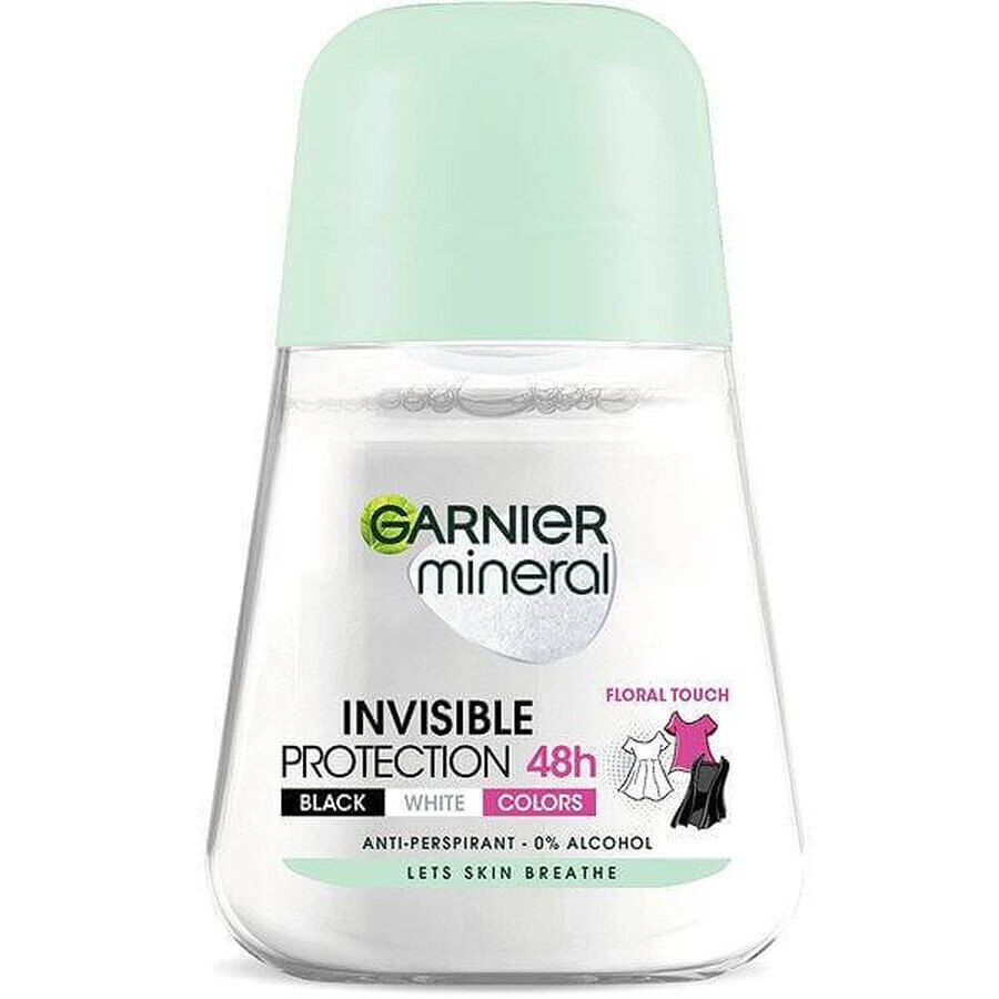 Garnier Invisible 48h 1×50 ml, antitranspirante perla antimanchas