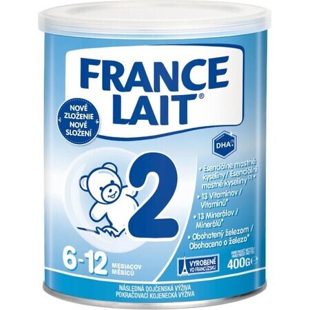 France Lait 2 Folgenahrung von 6-12 Monaten 1×400 g, Milchnahrung ab 6 Monaten