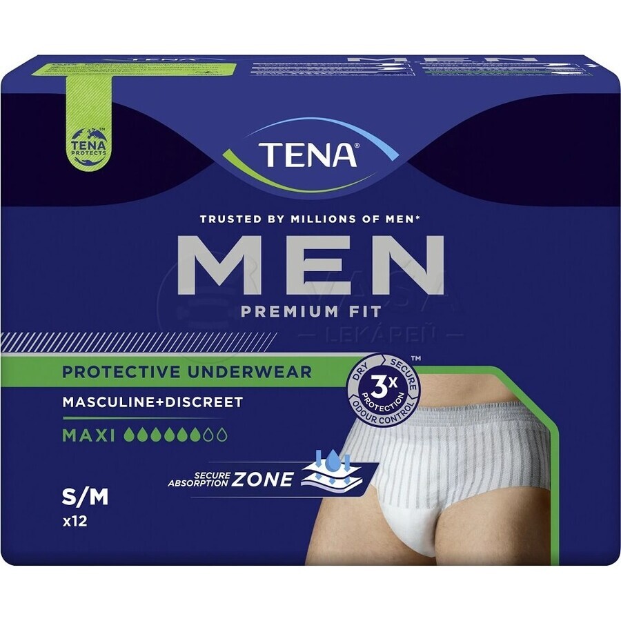 TENA Schutzunterwäsche für Männer Level 4 M 1×12 Stück, Unterwäsche