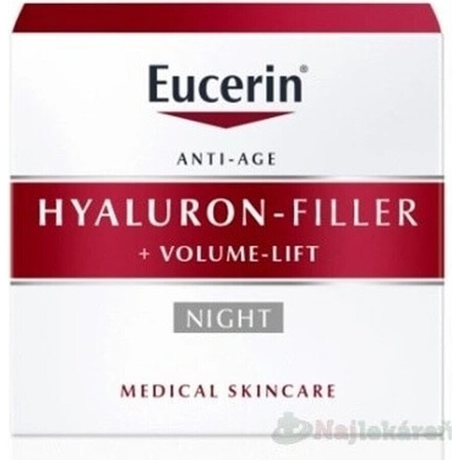 Eucerin HYALURON-FILLER+Volume-Lift Crema de Noche 1×50 ml, Antienvejecimiento