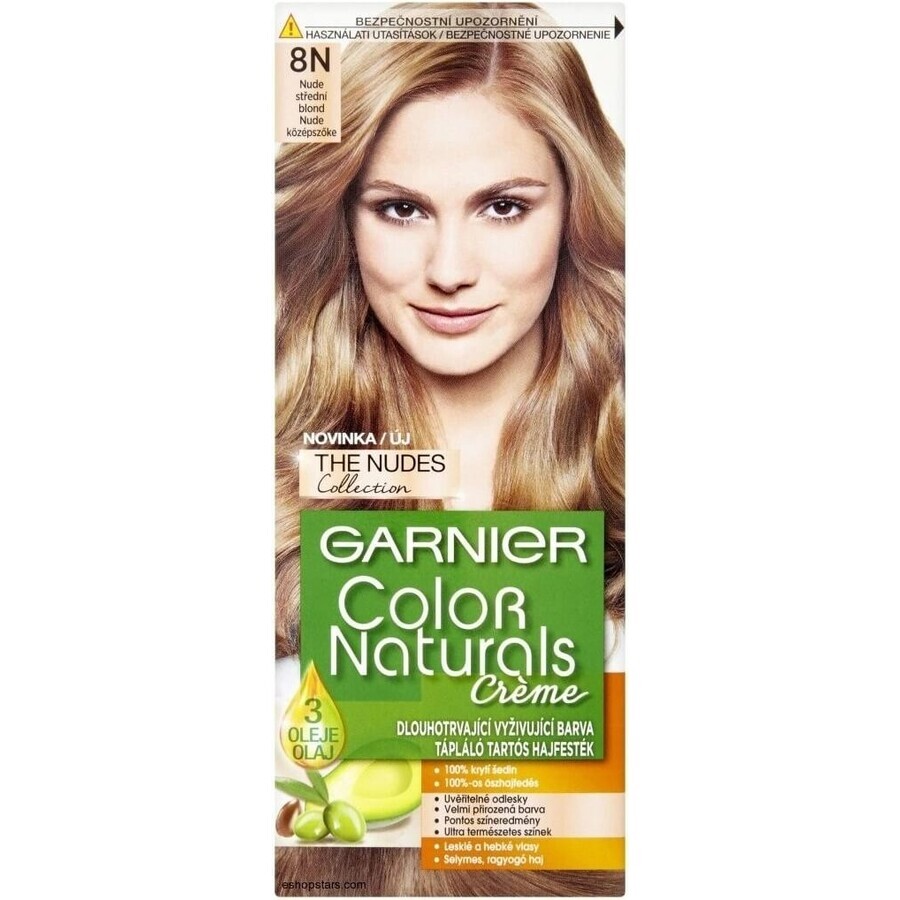 Garnier Color Naturals coloration permanente 8N coloration permanente 8N blond moyen 1×1 pièce, coloration cheveux