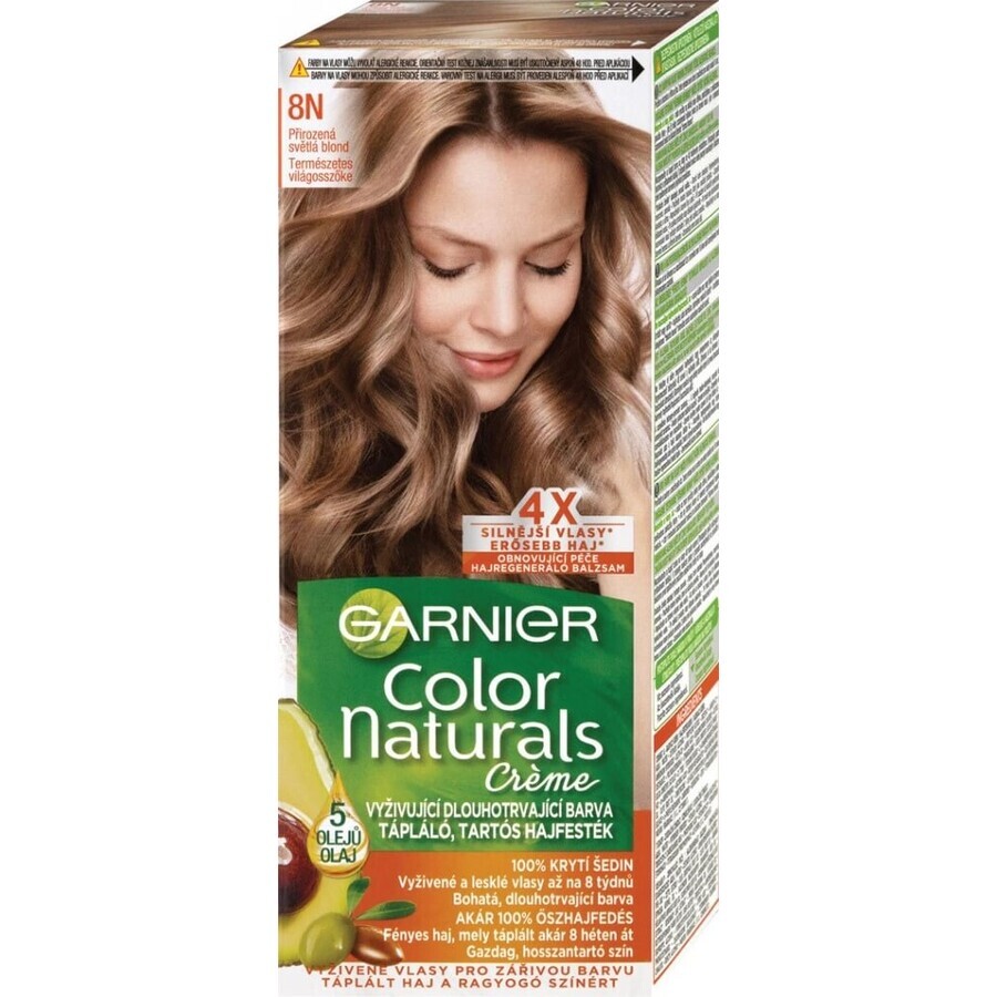 Garnier Color Naturals coloration permanente 8N coloration permanente 8N blond moyen 1×1 pièce, coloration cheveux