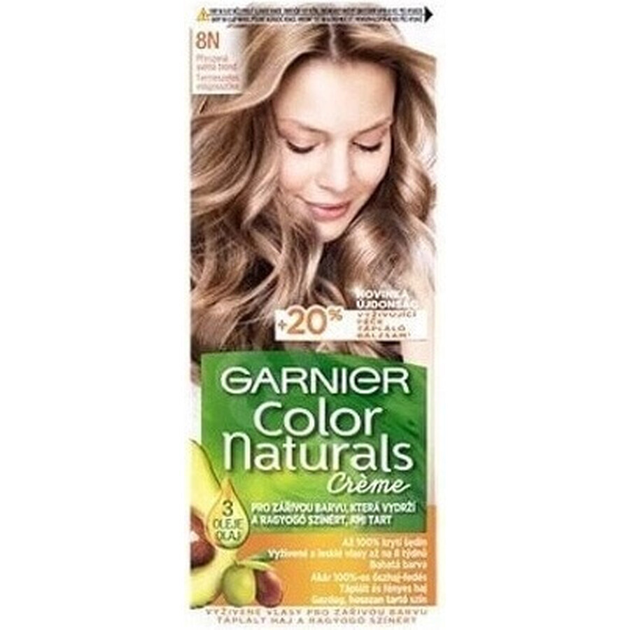 Garnier Color Naturals coloration permanente 8N coloration permanente 8N blond moyen 1×1 pièce, coloration cheveux