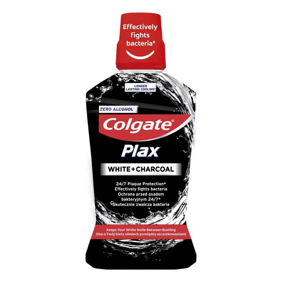 Plax White Charcoal Mundwasser ohne Alkohol, 500ml, Colgate