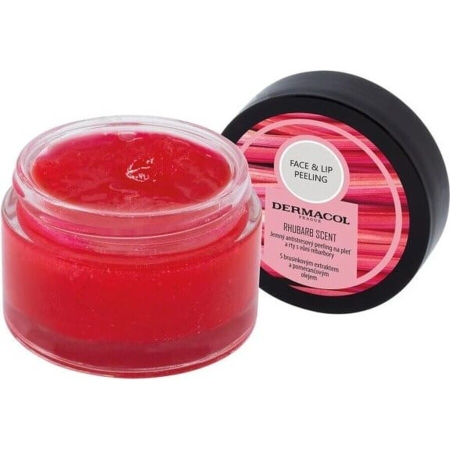 Dermacol Anti-stress peeling voor gezicht en lippen 1×50 ml, siliconen- en parabeenvrij