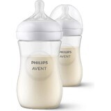 Philips AVENT Natural Response Biberón 260 ml, 1m+ 2 unidades 1×2 unidades 1×2 unidades, vidrio