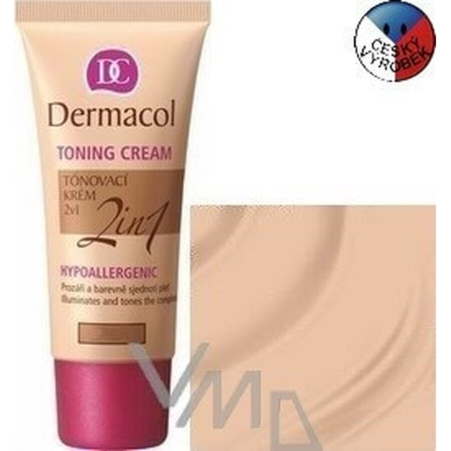 DERMACOL 2in1 Farbcreme 2in1 Farbton: BISCUIT 1×30 ml, 2in1 Farbcreme