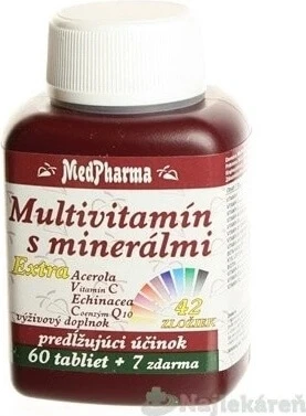 MedPharma MULTIVITAMIN MIT MINERALIEN EXTRA 42 ZUTATEN 1×67 tbl, Nahrungsergänzungsmittel