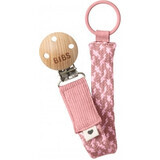 BIBS Paci Paci Braid fopspeenclip, Dusty Pink / Baby Pink 1×1pc, roze fopspeenclip