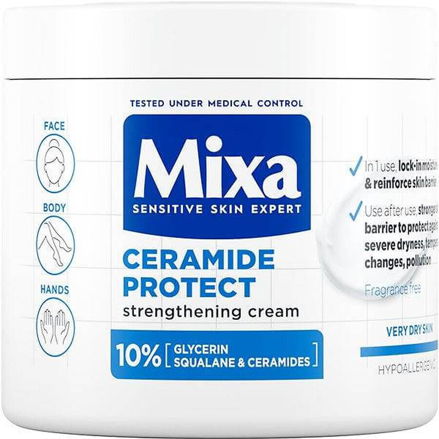 Mixa soin corporel raffermissant pour les peaux très sèches 1×400 ml, crème pour le corps