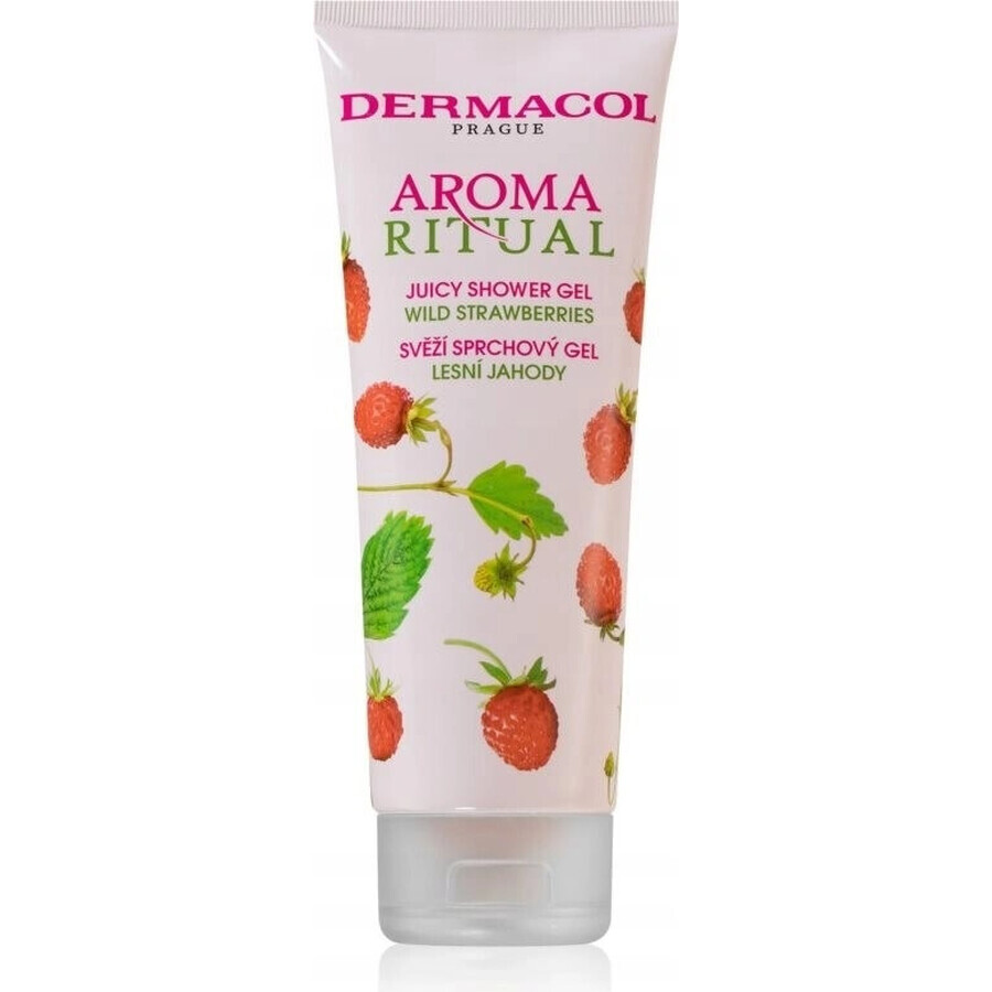 Dermacol Aroma Ritual Gel douche fraise des bois 1×250 ml, saveur fraise des bois