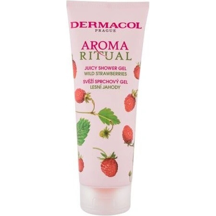 Dermacol Aroma Ritual Gel douche fraise des bois 1×250 ml, saveur fraise des bois