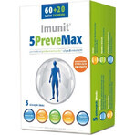 Imunit 5PreveMax 1×80 tbl, (cu nucleotide și betaglucan)