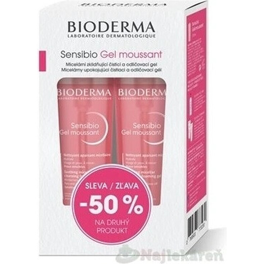 BIODERMA Sensibio Gel 200ml 1+1 Festival 2×200ml, reinigingsgel