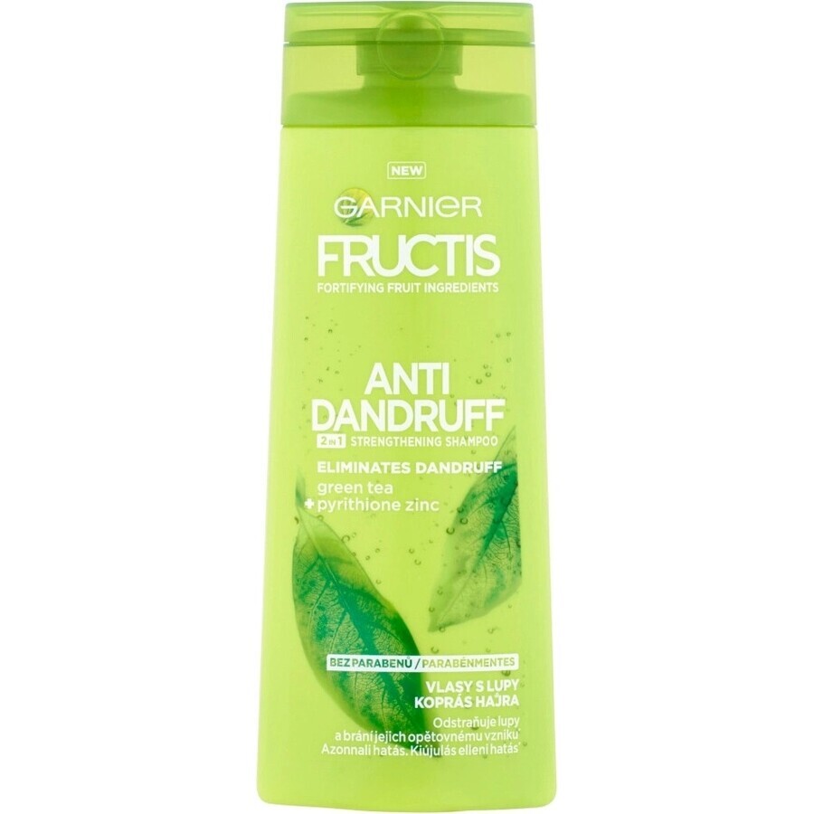 Garnier Fructis Champú Limpiador Anticaspa para todo tipo de cabellos con caspa 1×250 ml, champú