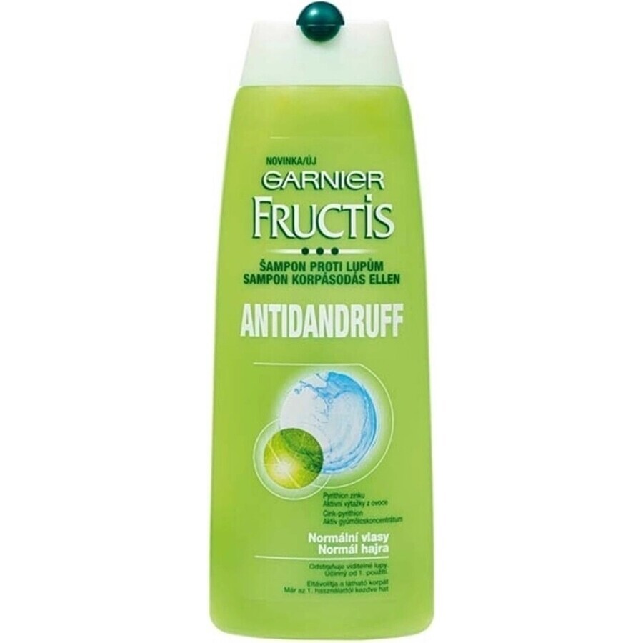 Garnier Fructis Champú Limpiador Anticaspa para todo tipo de cabellos con caspa 1×250 ml, champú