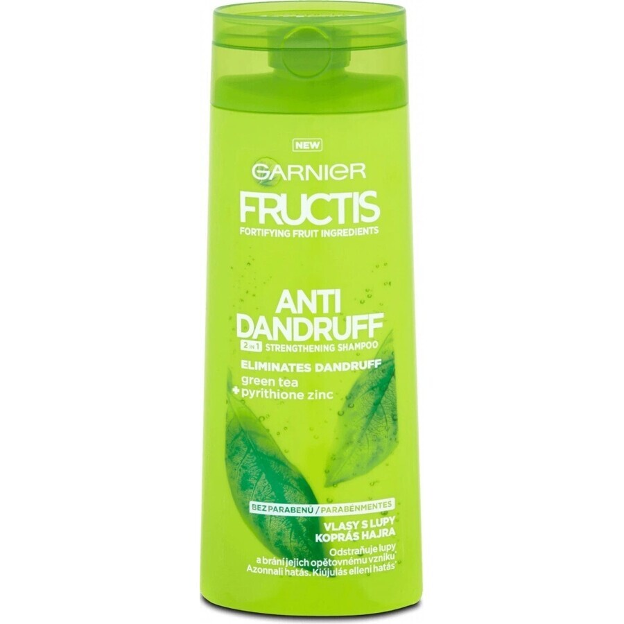 Garnier Fructis Champú Limpiador Anticaspa para todo tipo de cabellos con caspa 1×250 ml, champú