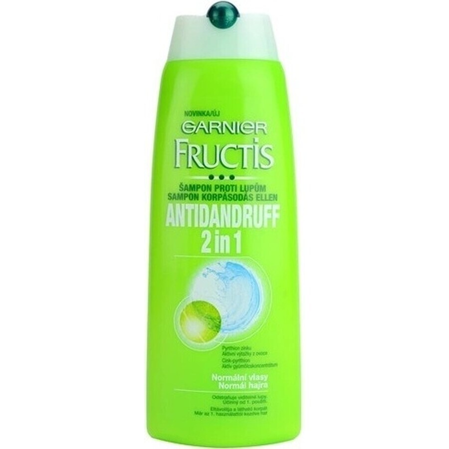 Garnier Fructis Champú Limpiador Anticaspa para todo tipo de cabellos con caspa 1×250 ml, champú