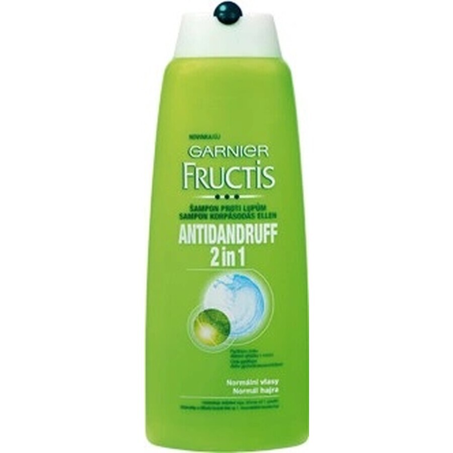 Garnier Fructis Champú Limpiador Anticaspa para todo tipo de cabellos con caspa 1×250 ml, champú