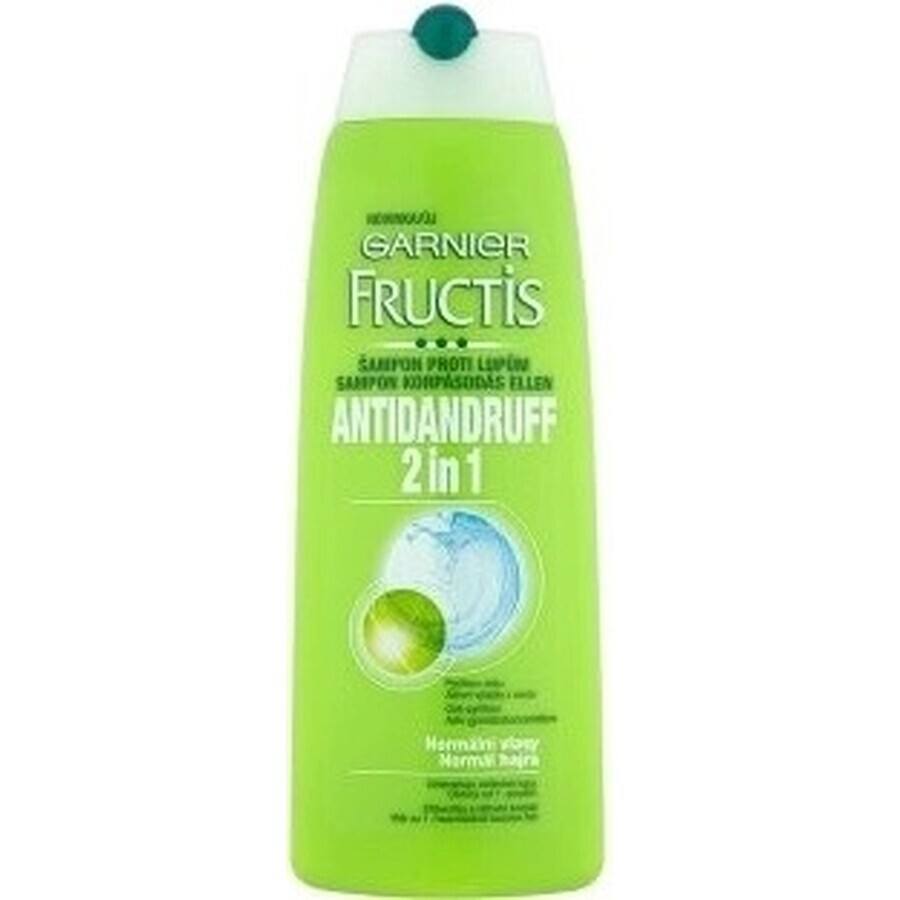 Garnier Fructis Champú Limpiador Anticaspa para todo tipo de cabellos con caspa 1×250 ml, champú