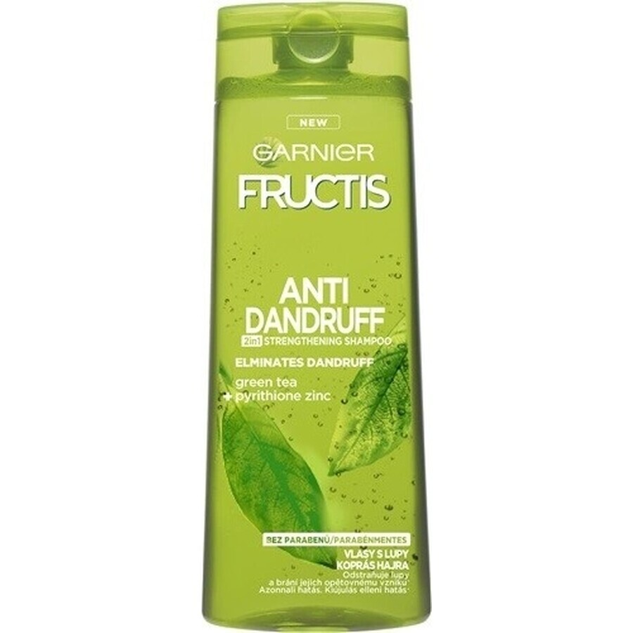 Garnier Fructis Champú Limpiador Anticaspa para todo tipo de cabellos con caspa 1×250 ml, champú