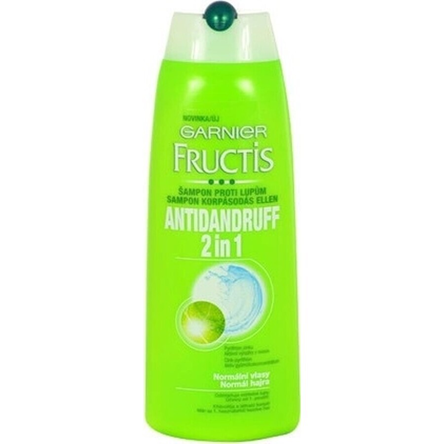 Garnier Fructis Champú Limpiador Anticaspa para todo tipo de cabellos con caspa 1×250 ml, champú