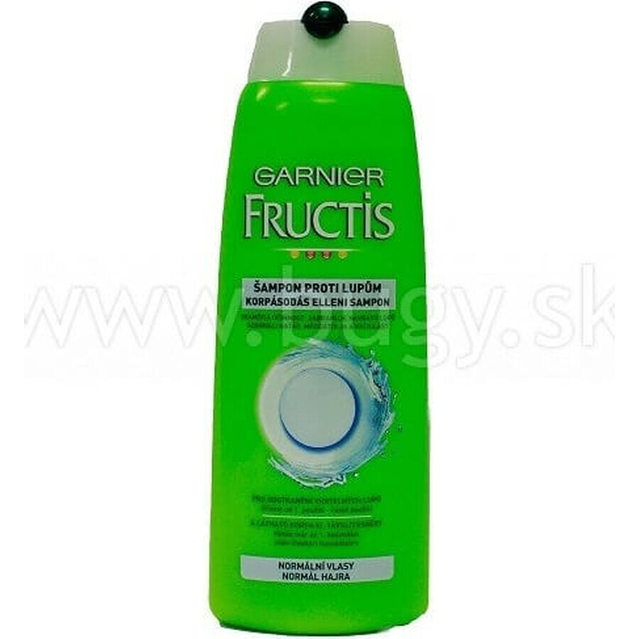 Garnier Fructis Champú Limpiador Anticaspa para todo tipo de cabellos con caspa 1×250 ml, champú