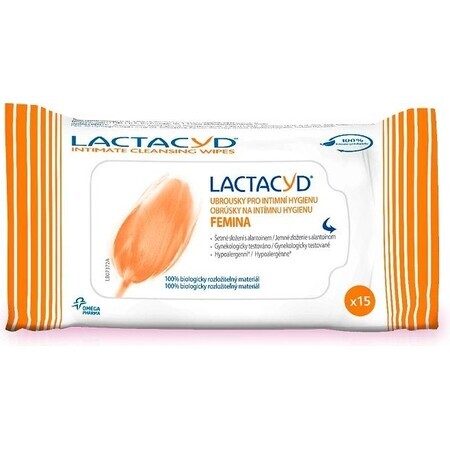 LACTACYD FEMINA 1×15 Stück, Intimpflegetücher