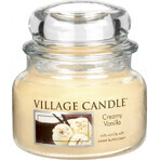 Village Candle Vela Perfumada en Botella - Vainilla Cremosa - Helado de vainilla, pequeña 1×1 ud, vela perfumada