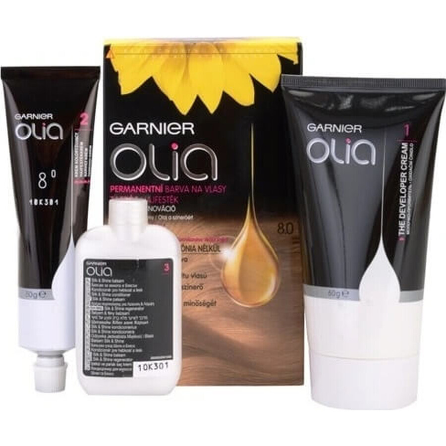 Garnier Olia Permanent Hair Colour 8.0 Blond 1×1 set, permanent hair colour