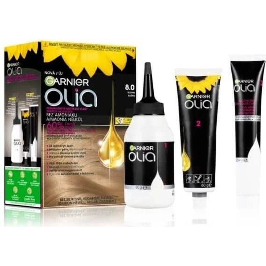 Garnier Olia Permanent Hair Colour 8.0 Blond 1×1 set, permanent hair colour