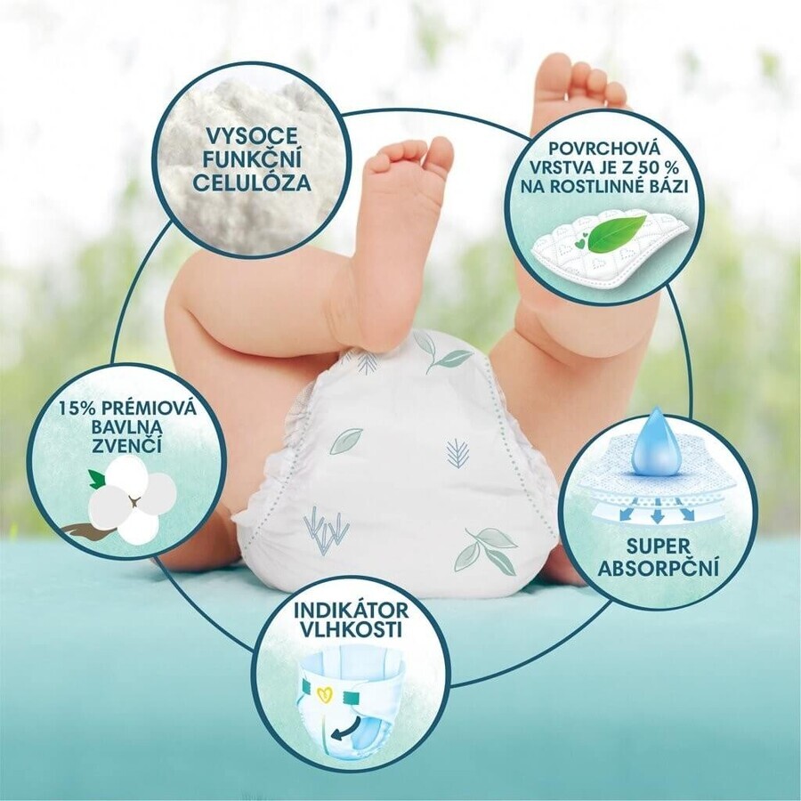 PAMPERS HARMONIE BABY DIAPERS V.3 6-10KG 186KS 1×186 Stück, Windeln Größe 3