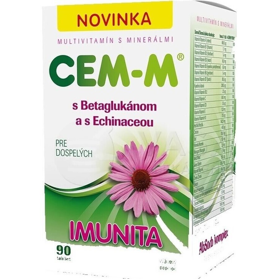 CEM-M for Adults Immunity 1×90 tbl, Multivitamin mit Mineralien