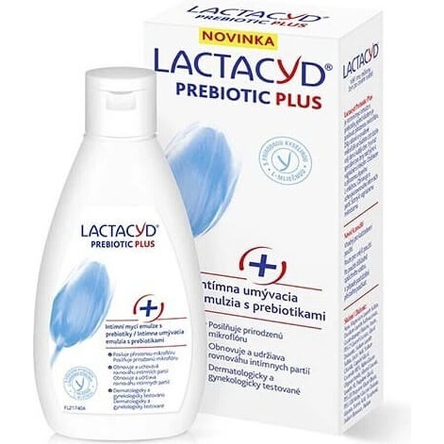 Lactacyd Intim-Reinigungsemulsion mit Präbiotika Pharma Prebiotic Plus 1×250 ml, Intim-Reinigungsemulsion