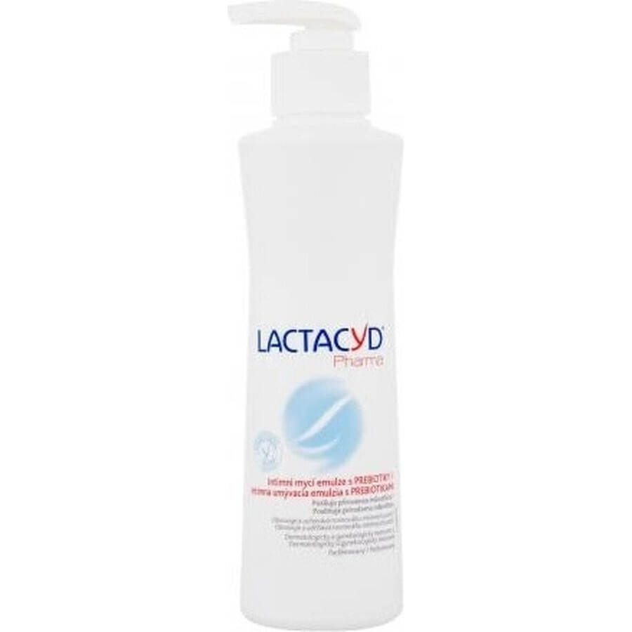 Lactacyd Intim-Reinigungsemulsion mit Präbiotika Pharma Prebiotic Plus 1×250 ml, Intim-Reinigungsemulsion