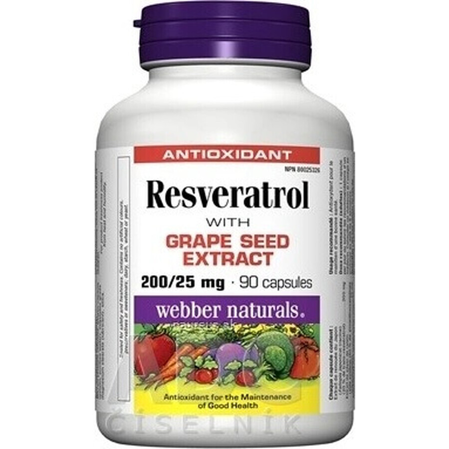 WEBBER NATURALS Resveratrol 200 mg 1×90 cps, Nahrungsergänzungsmittel