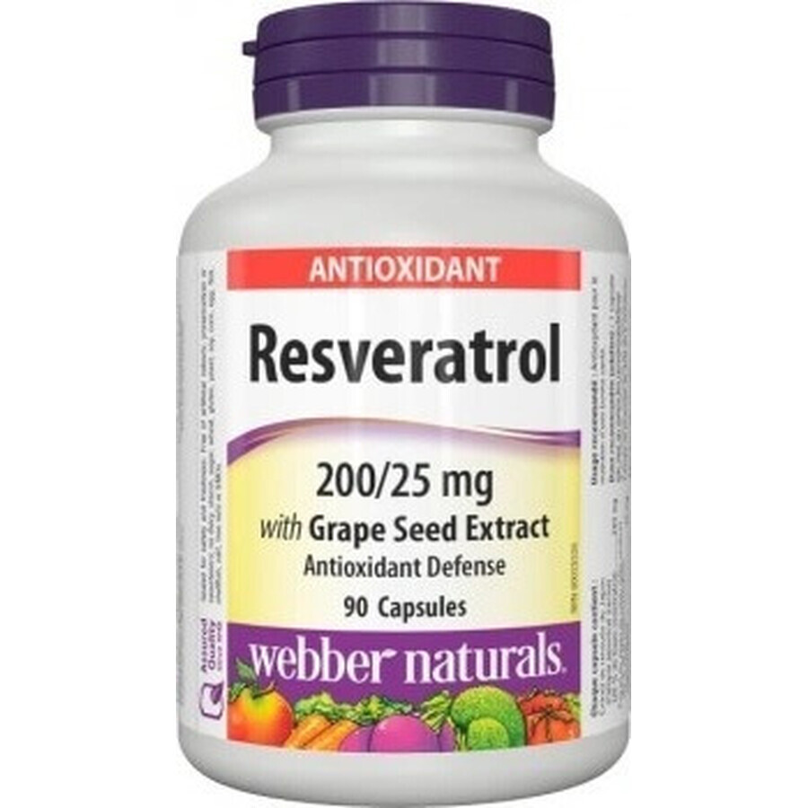 WEBBER NATURALS Resveratrol 200 mg 1×90 cps, Nahrungsergänzungsmittel