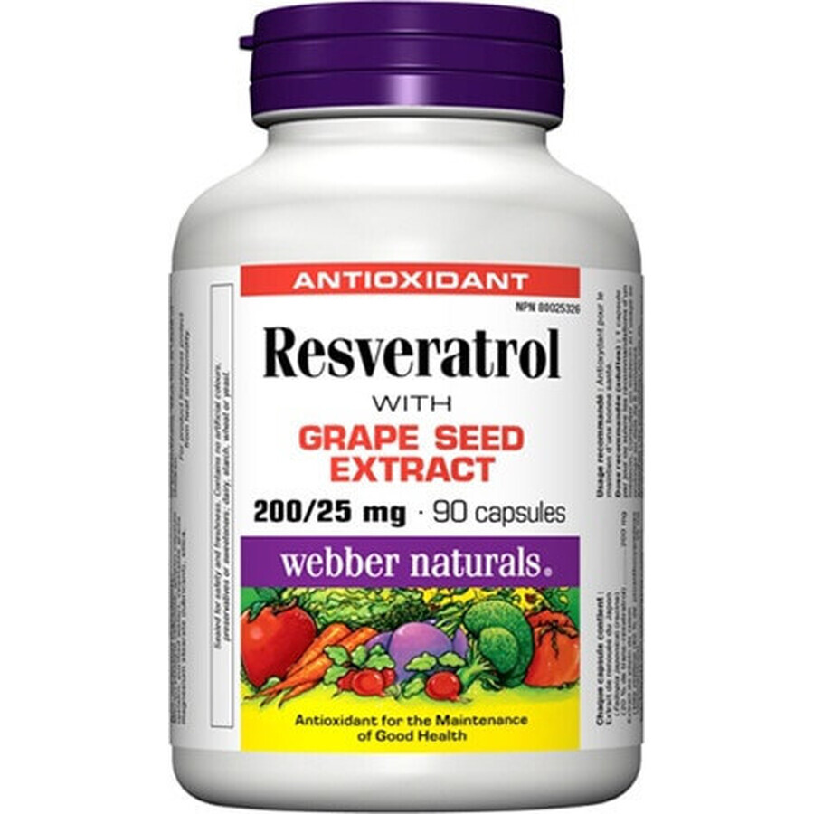 WEBBER NATURALS Resveratrol 200 mg 1×90 cps, Nahrungsergänzungsmittel