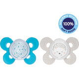 CHICCO Physio Comfort silicone night pacifier for boys - star/egg, 2 pcs, 16-36 m+ 1×2 pcs, orthodontic pacifier