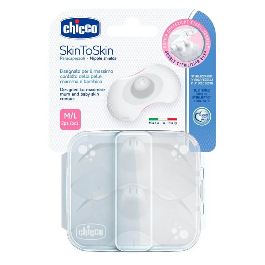 Pezoneras de silicona talla M-L, 09034-7, 2ud, 0meses+, Chicco