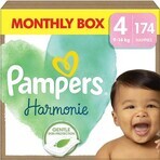 PAMPERS HARMONIE BABY DIAPERS V.4 9-14KG 174KS 1×174 Stück, Windeln Größe 4