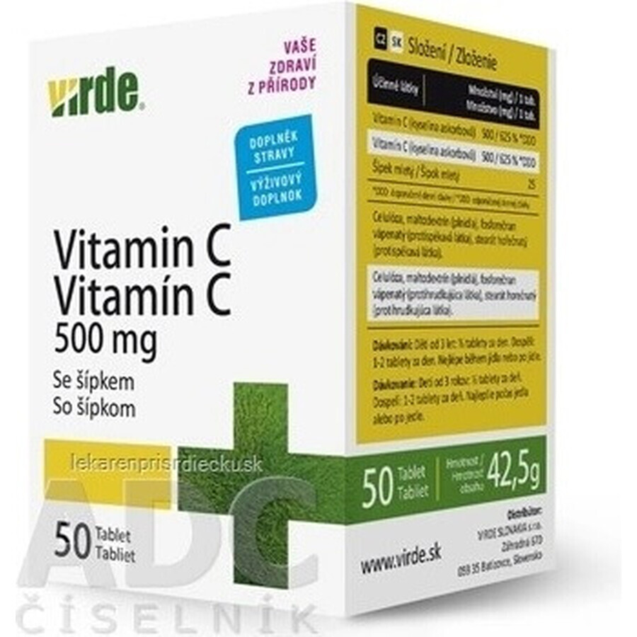 VIRDE VITAMINE C 500 MG AVEC CHARD 1×1000g, mélange de farine