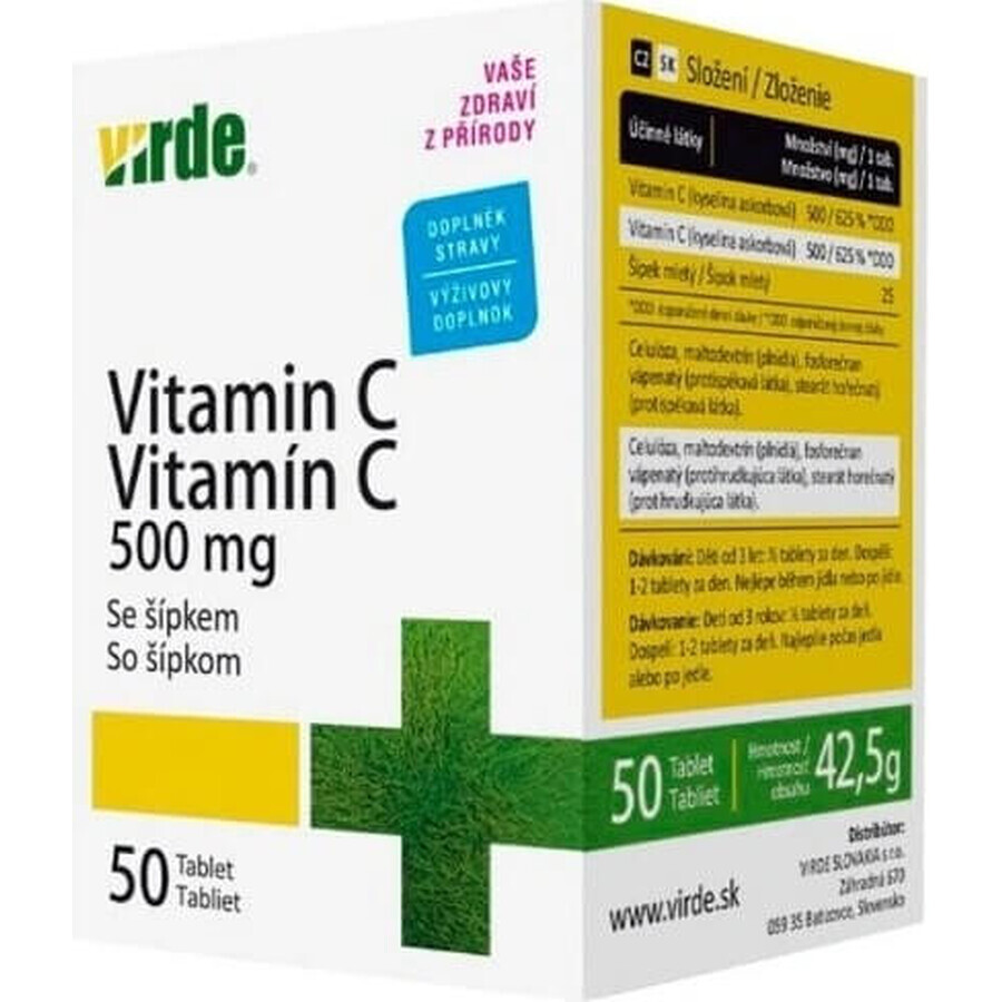 VIRDE VITAMINE C 500 MG AVEC CHARD 1×1000g, mélange de farine