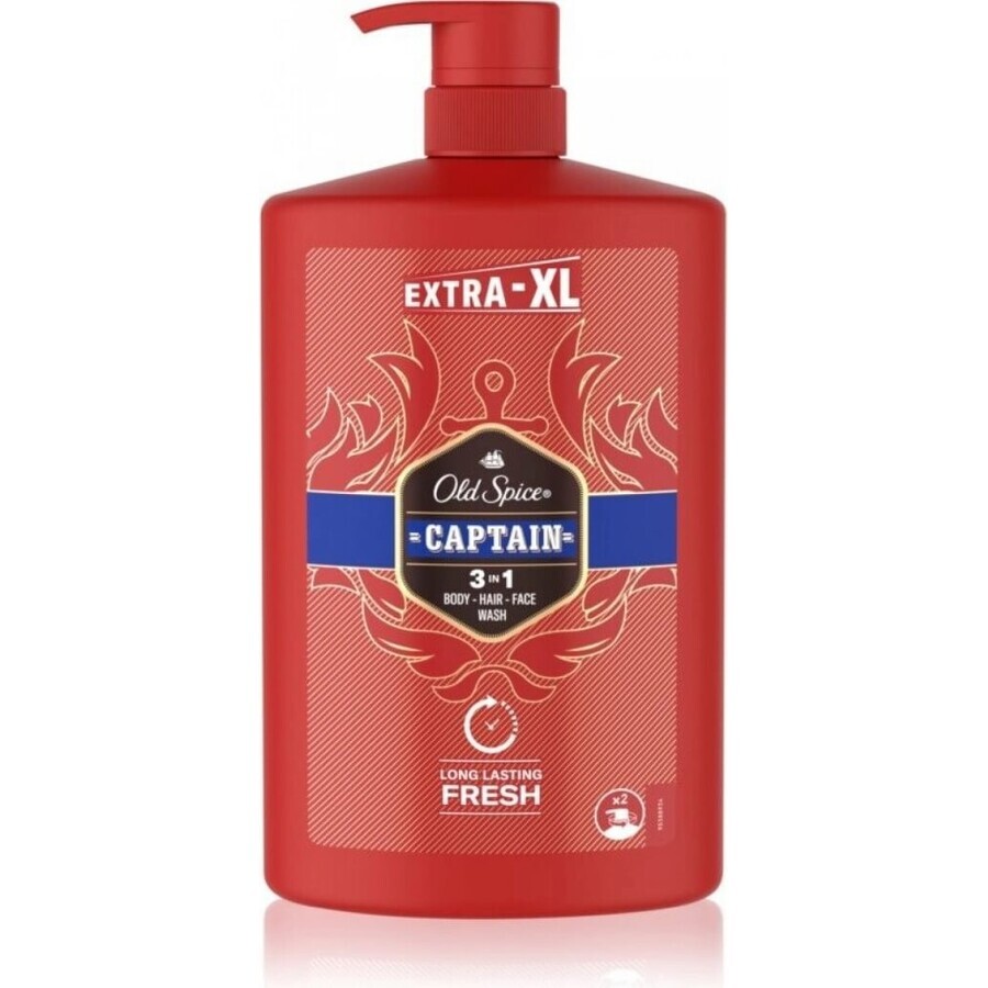 Old Spice SG 1l Captain 1×1000 ml, shampoo and shower gel for men