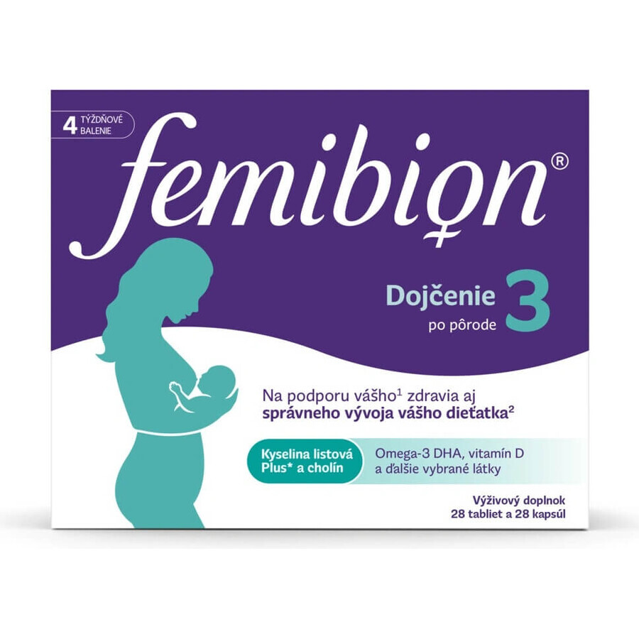 FEMIBION 3 Lactancia, 28 tbl + 28 cps 1×28 tbl + 28 cps, complemento alimenticio